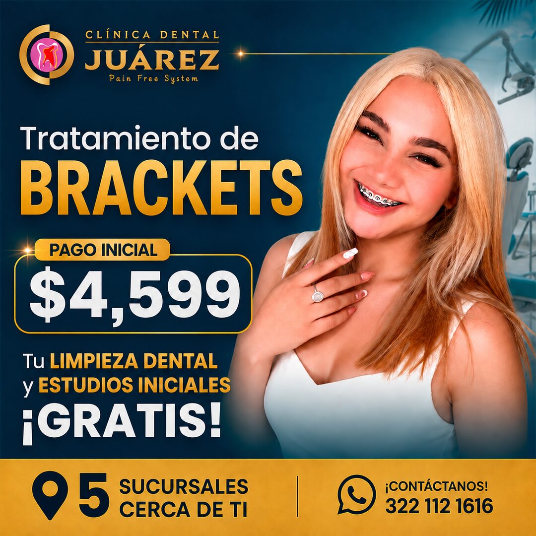 Metal braces treatment promotion with an initial payment of $4,599, including a free dental cleaning and initial studies